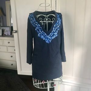 Banana Republic navy cotton top